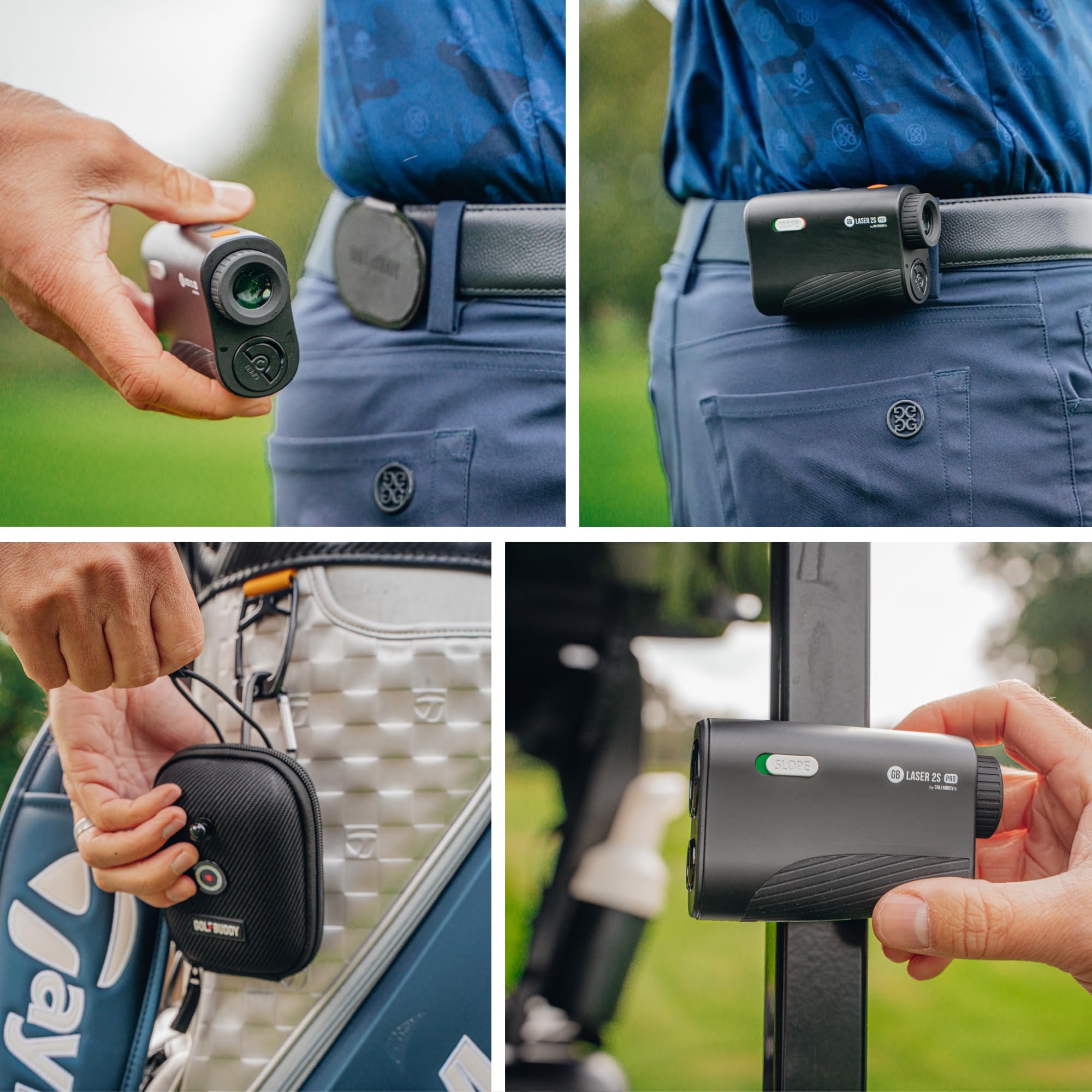 GOLFBUDDY 2S PRO Golf Laser Rangefinder with Slope Measurement & Magnetic Mount | 1093 Yard Range | Pin Finder with Flag Lock Vibration | Waterproof | Perfect for Golf Course, Driving Range & Tournament Play