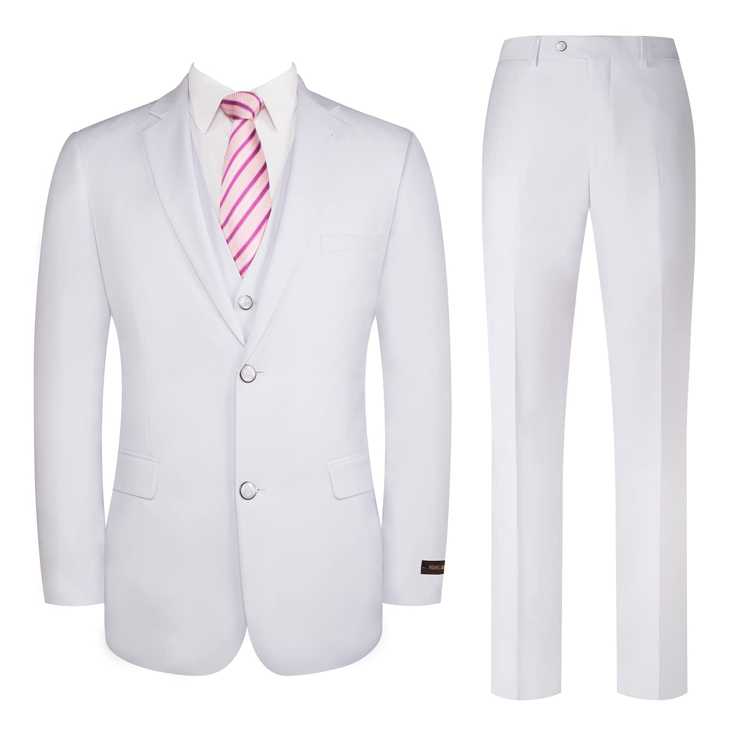 Premium 3-Piece Men's Slim Fit Suit Set - 2-Button Business Blazer, Pants & Vest | Formal Office Wear, Wedding Attire & Special Occasions