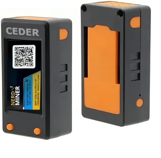 Bitcoin Miner - CEDER Nerdminer V2 Pro 79KH/S Solo BTC Miner with Low Power Consumption, WiFi & USB-C, Pre-Assembled (T-Display) - Perfect for Home Mining, Small-Scale Bitcoin Operations & Crypto Enthusiasts