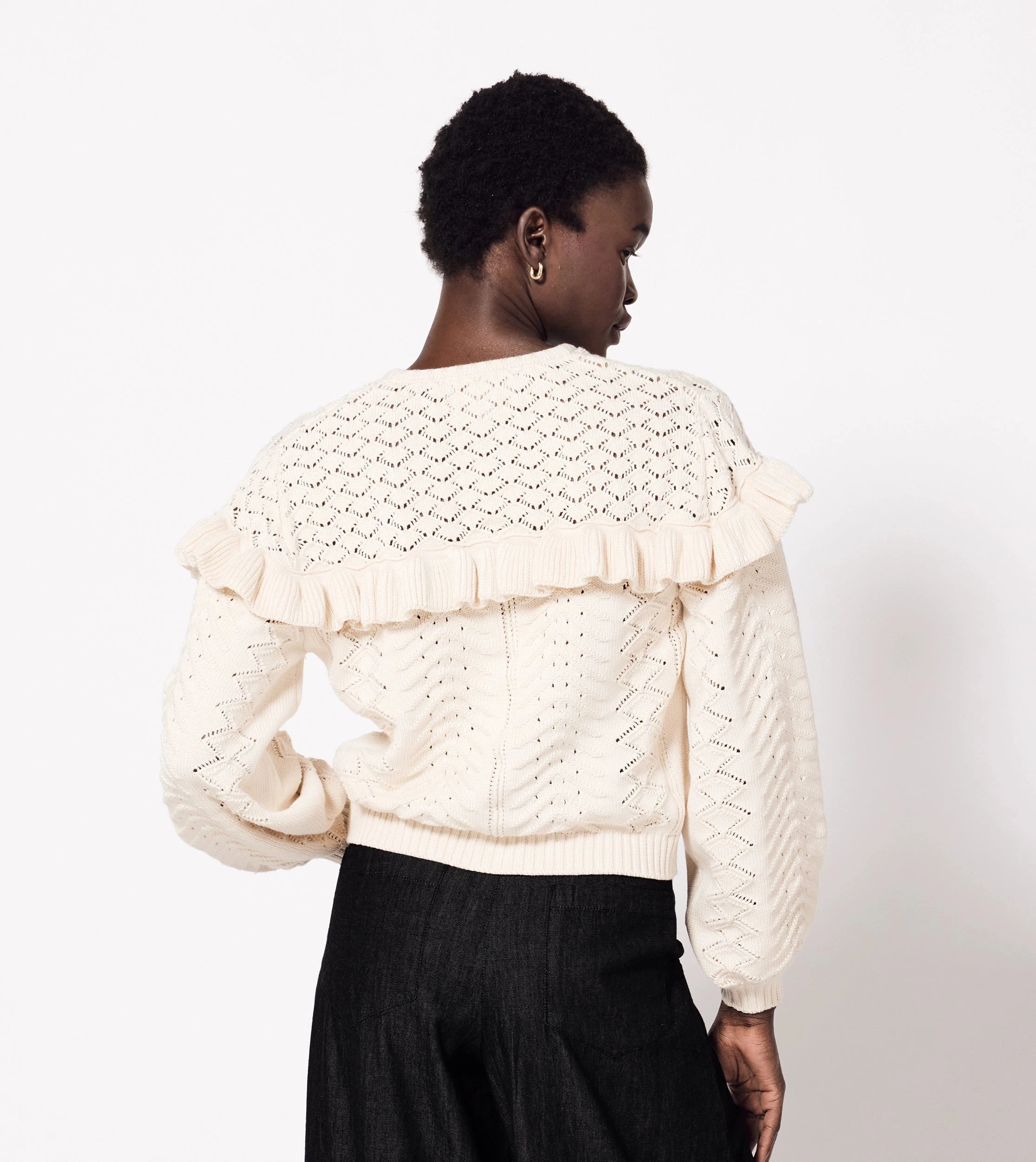 Fernanda Cardigan Women's Ivory Knit Sweater - Soft & Cozy Open Front Cardigan for Fall & Winter | Perfect for Casual Outfits, Office Wear & Layering