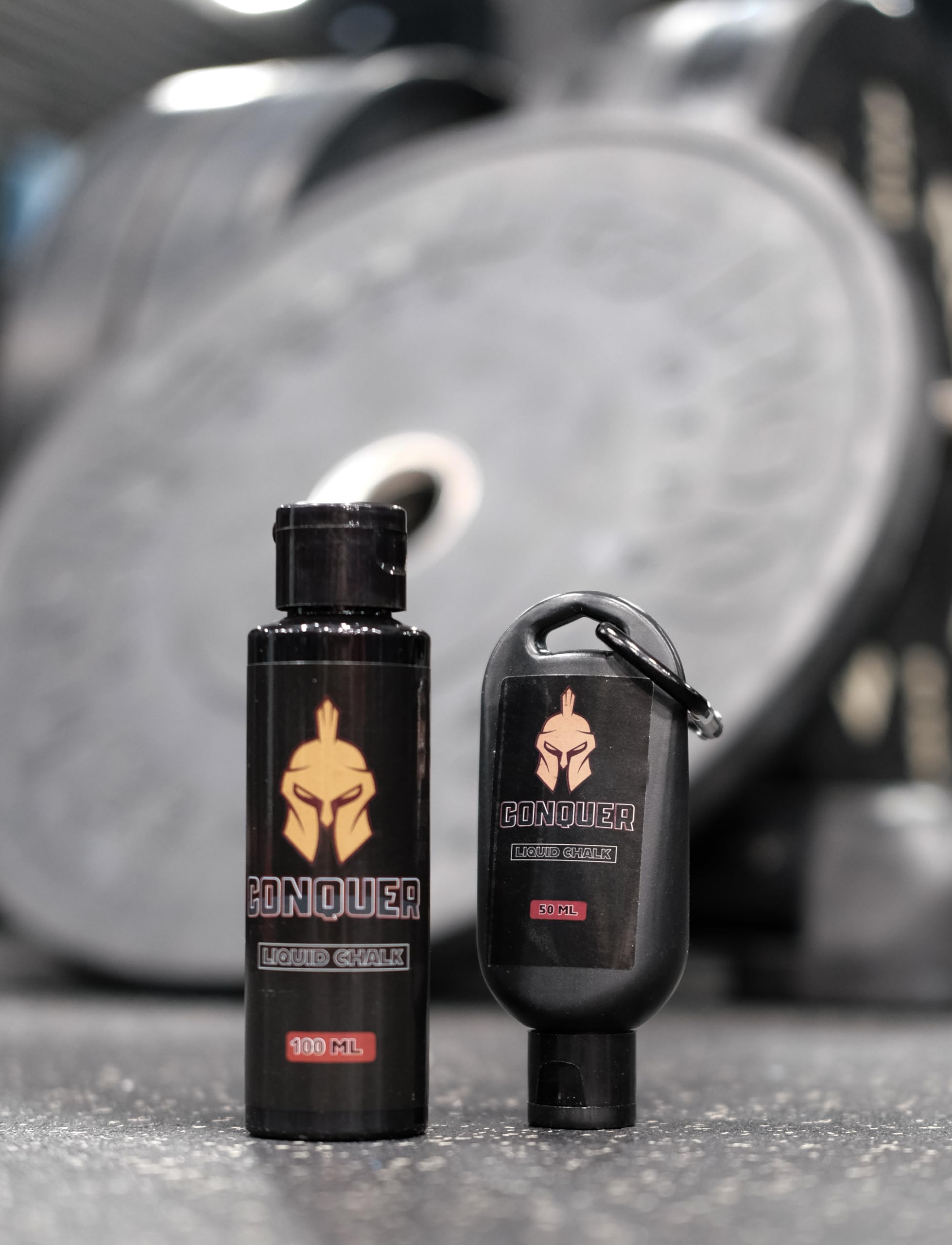 Conquer Fitness Liquid Chalk Grip Enhancer - 50ml & 100ml Combo Set for Weightlifting, Rock Climbing, CrossFit & Gymnastics - Non-Slip Sports Chalk for Better Performance in Gym, Workouts & Athletic Training