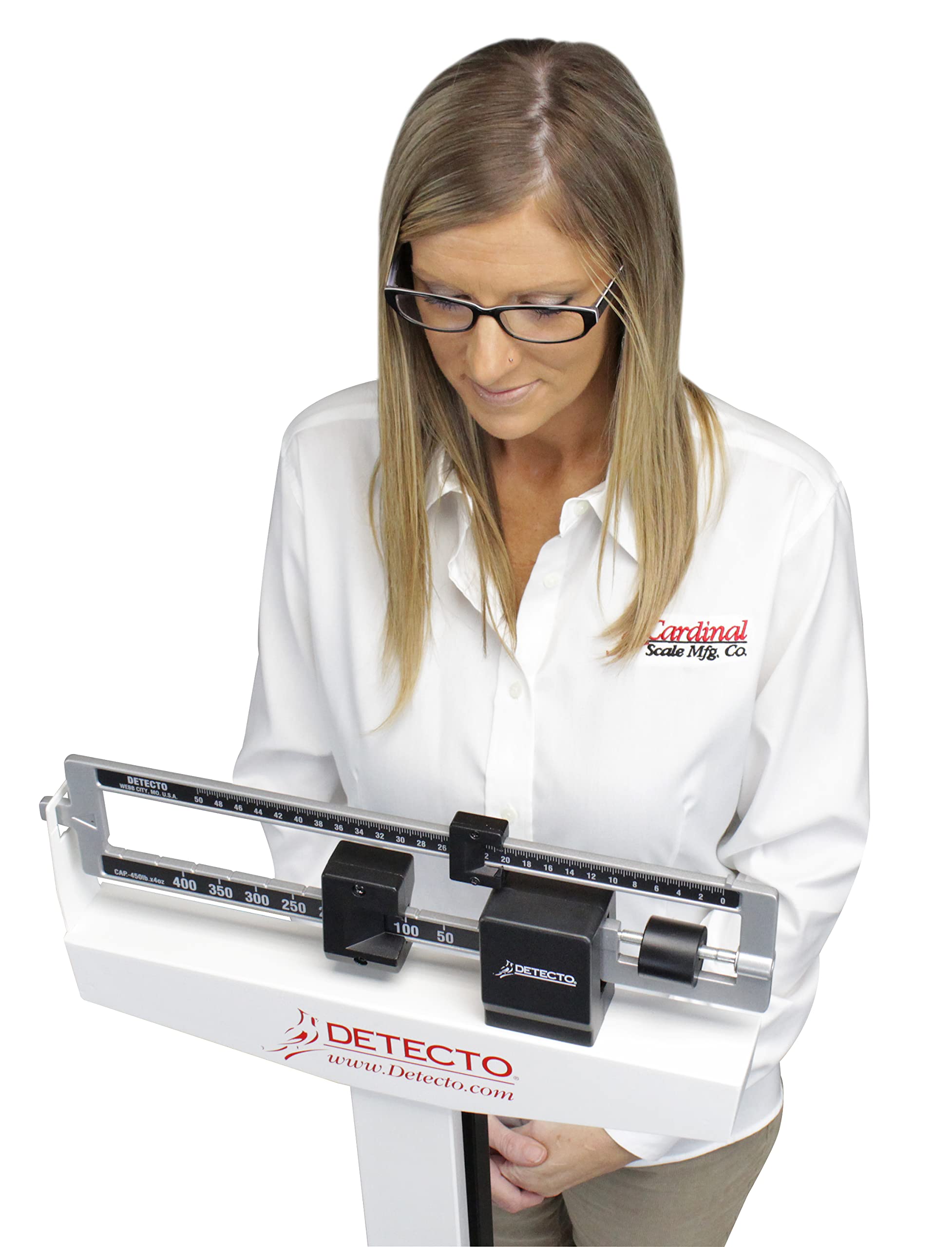 DETECTO 437 Mechanical Physician Beam Scale - Accurate Medical Weight Measurement Without Height Rod/Wheels - Ideal for Doctors, Clinics & Home Health Monitoring