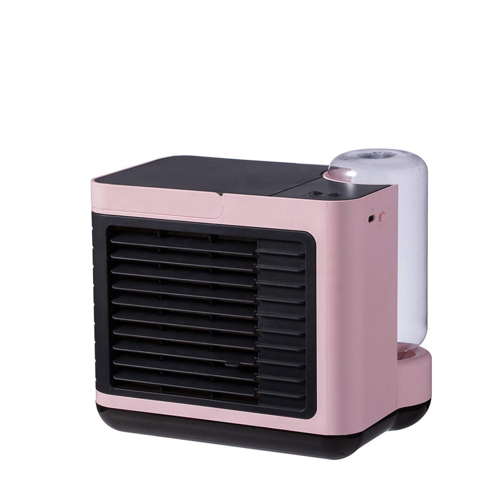Portable Mini Air Conditioner Fan with Negative Ion, USB Charging, Water Cooling & Night Light - Pink | Desktop Cooler for Home, Office, Dorm | Perfect for Summer, Travel & Personal Cooling