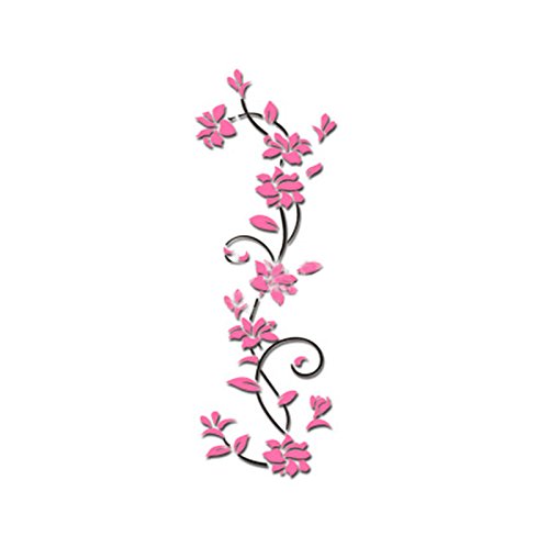 3D Crystal Wall Stickers for Living Room & Bedroom Decor - Pink