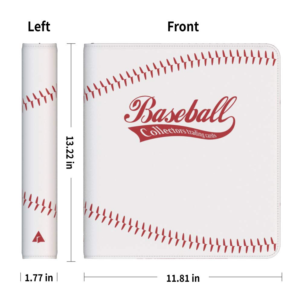 Rayvol 9-Pocket Baseball Card Binder - Holds 720 Trading Cards with 40 Pages, 3 D-Ring TCG Collection Album - Perfect for Pokemon, MTG, Sports Card Storage & Display
