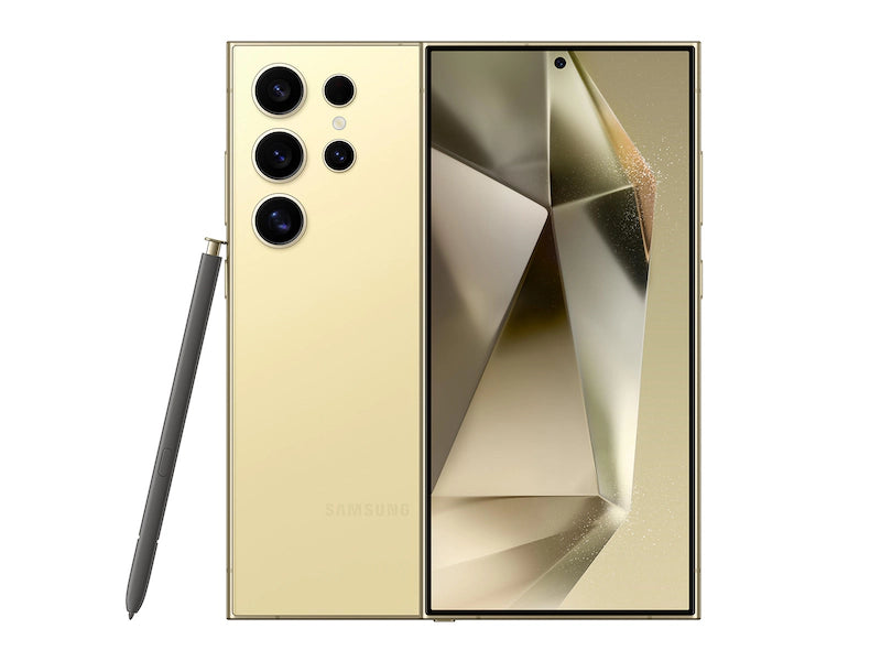 Samsung Galaxy S24 Ultra 256GB Titanium Yellow Unlocked Smartphone - AT&T Compatible | Premium Android Phone for Business, Gaming & Photography