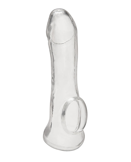 Blue Transparent Penis Enhancing Sleeve Extension - 6.25 Inches Clear Silicone Sleeve for Men - Enhances Size & Pleasure - Perfect for Couples & Solo Play