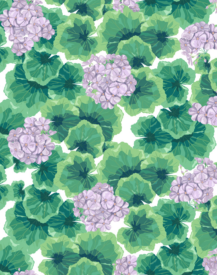 Nathan Turner Geranium Lavender Wallpaper - Floral Vintage Peel and Stick Wallpaper for Bedroom, Living Room, and Nursery Decor