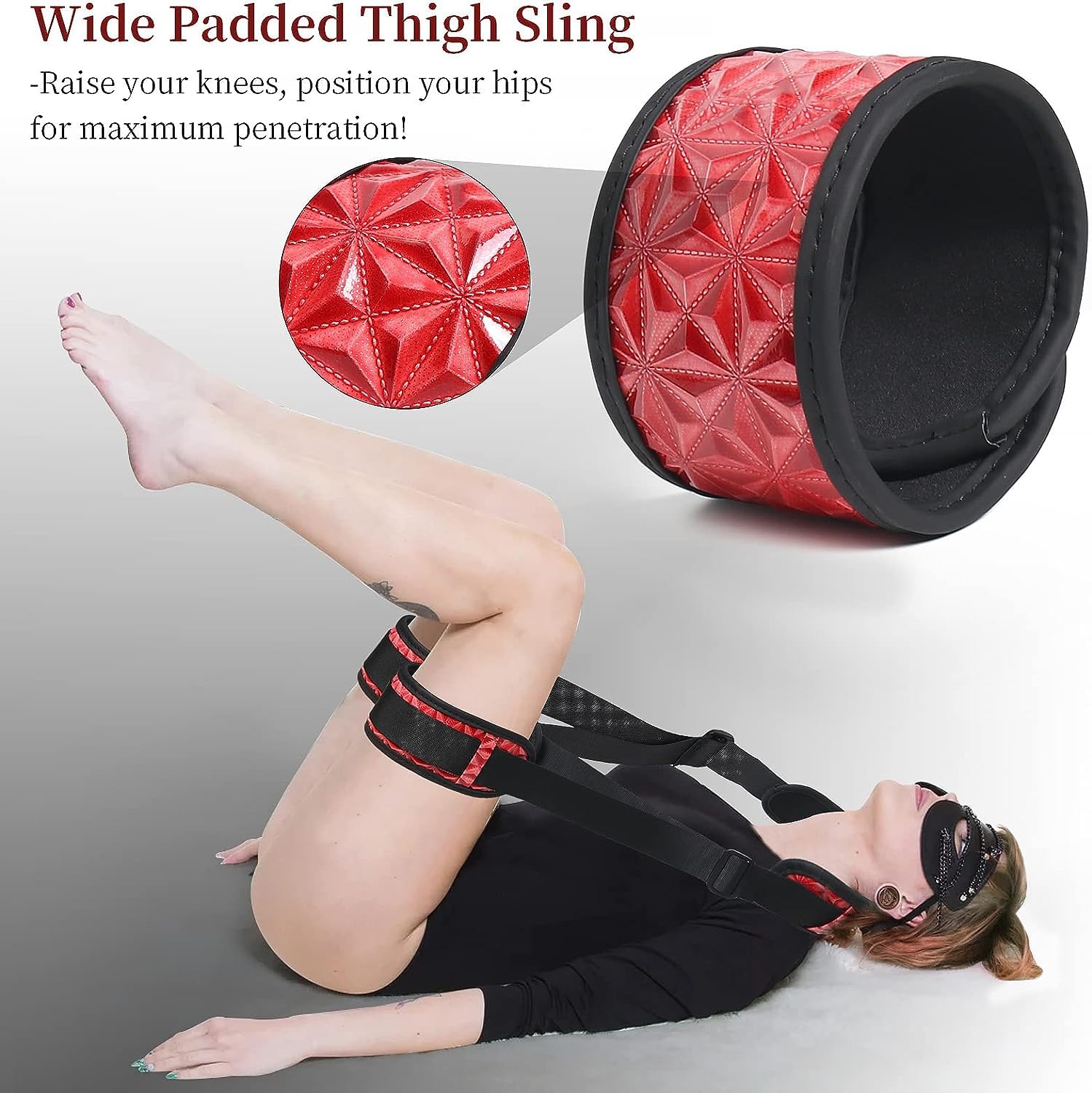 Premium BDSM Sex Swing for Couples - Heavy Duty Hanging Door Spinner, Ceiling Mount Sex Sling with Bondage Restraints - Adult Sex Furniture for Spice Up Bedroom, Bondage Play & Erotic Adventures