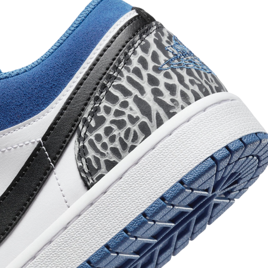 Air Jordan 1 Low Sneakers - Dark Marina Blue, Black & White Colorway - Men's Basketball Shoes for Casual Wear & Street Style