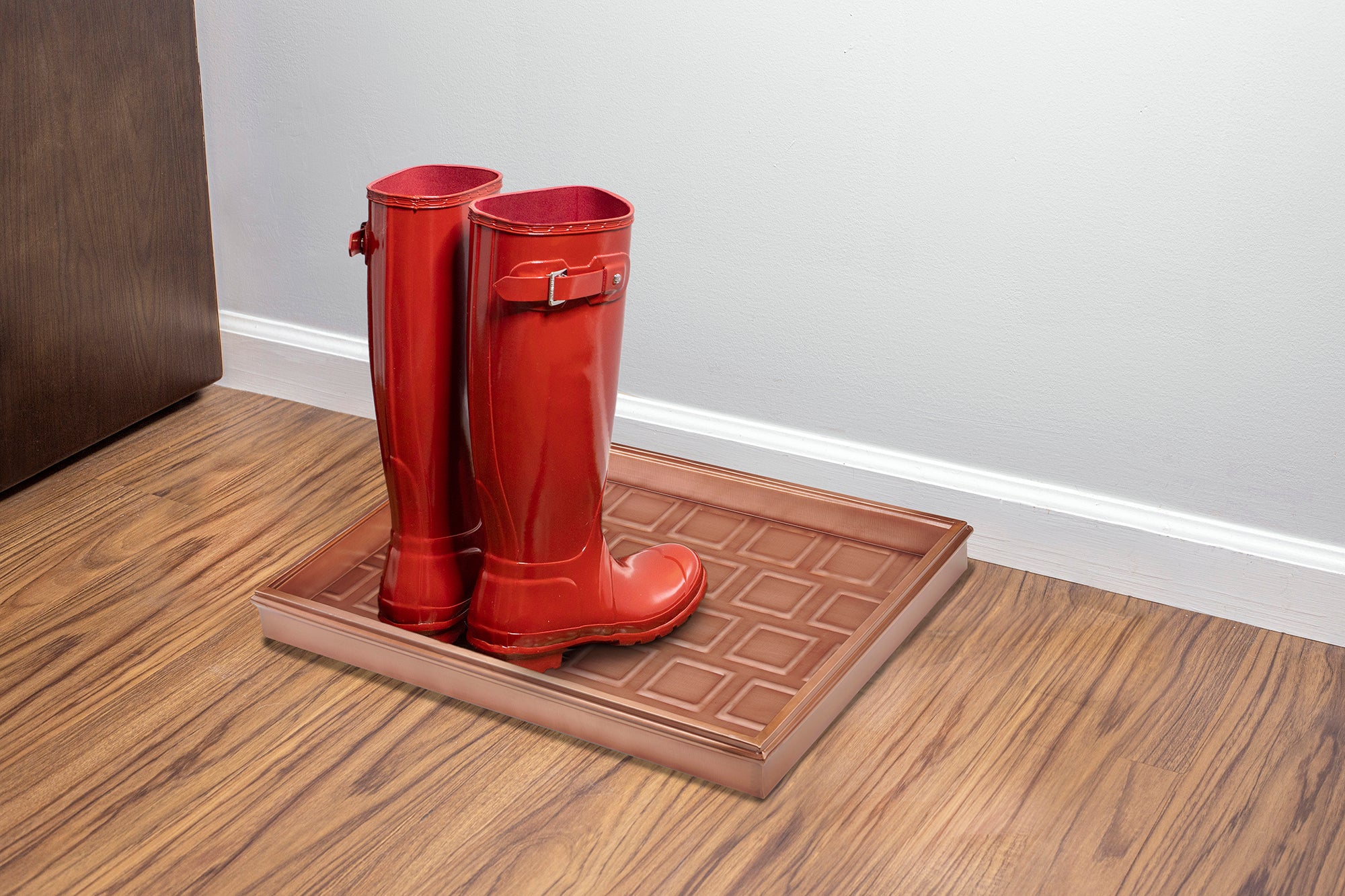20 Squares Multi-Purpose Boot Tray - Durable Shoe Organizer for Entryway, Mudroom, Garage - Perfect for Wet Shoes, Boots & Outdoor Gear Storage