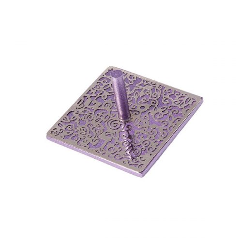 Premium Purple Dreidel with Laser-Cut Design - Perfect for Hanukkah Celebrations, Jewish Holiday Gifts, and Family Game Nights