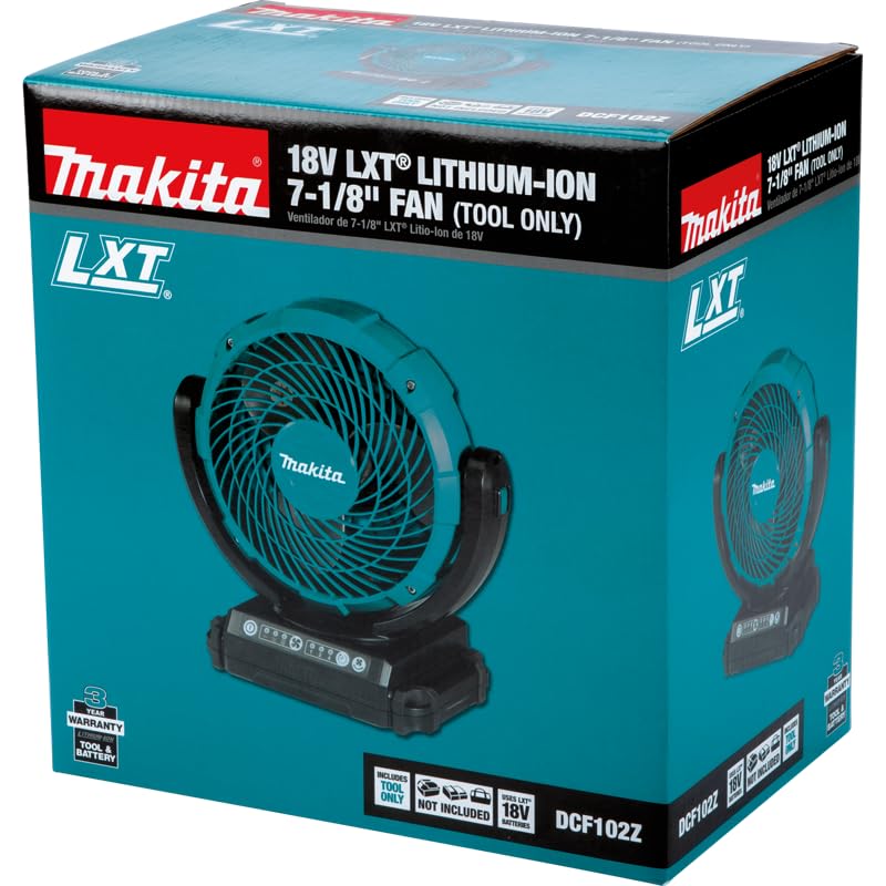 18CM 18V/14.4V Cordless Fan with Swing Function & Timer - Perfect for Home, Office, and Outdoor Use
