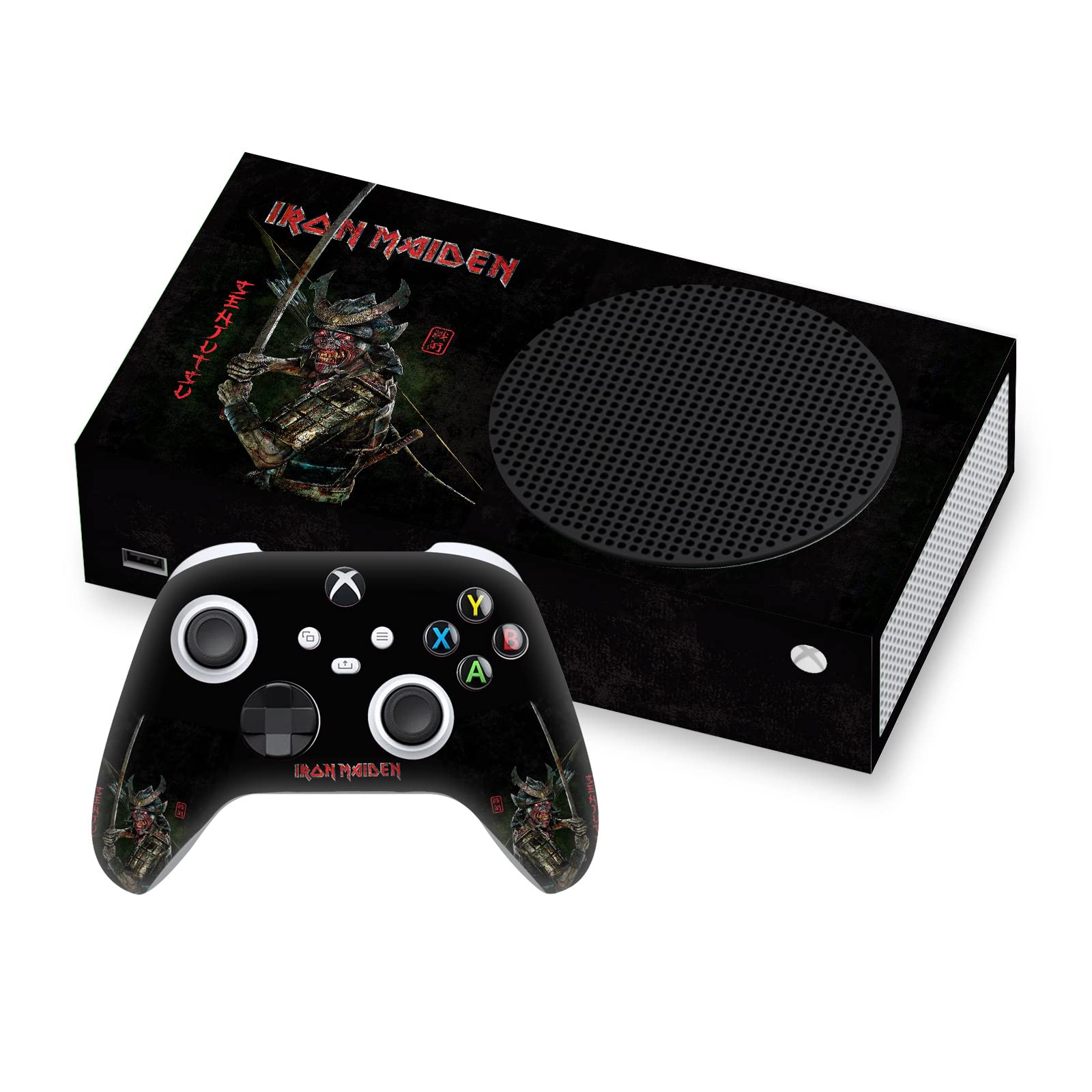 Official Iron Maiden Senjutsu Album Cover Art Vinyl Skin Gaming Stickers - Compatible with Xbox Series S Console & Controller Bundle | Custom Decals for Gamers & Music Fans