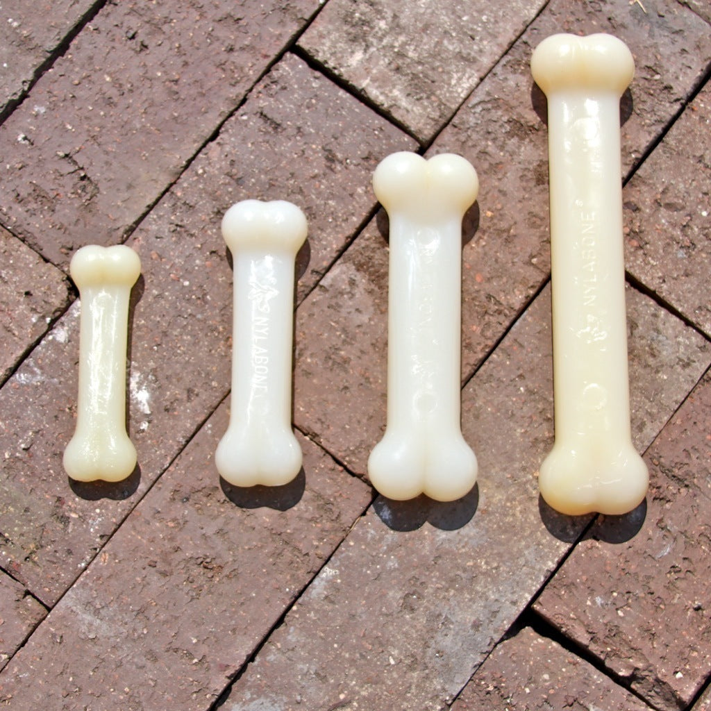 Nylabone Original Bone Dog Chew Toy - Durable Puppy Teething Chew for Small, Medium & Large Dogs - Great for Aggressive Chewers & Dental Health - Perfect for Indoor & Outdoor Playtime