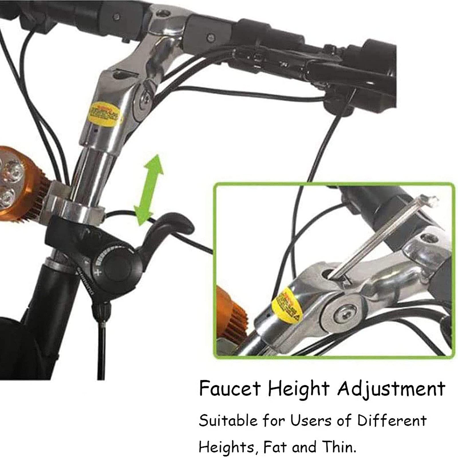 400W Front Drive Handcycle Conversion Kit for Electric Wheelchairs - 36V/15Ah Battery - Wheelchair Frame Connector & Mobility Scooter Accessory - Perfect for Outdoor Adventures & Daily Commuting