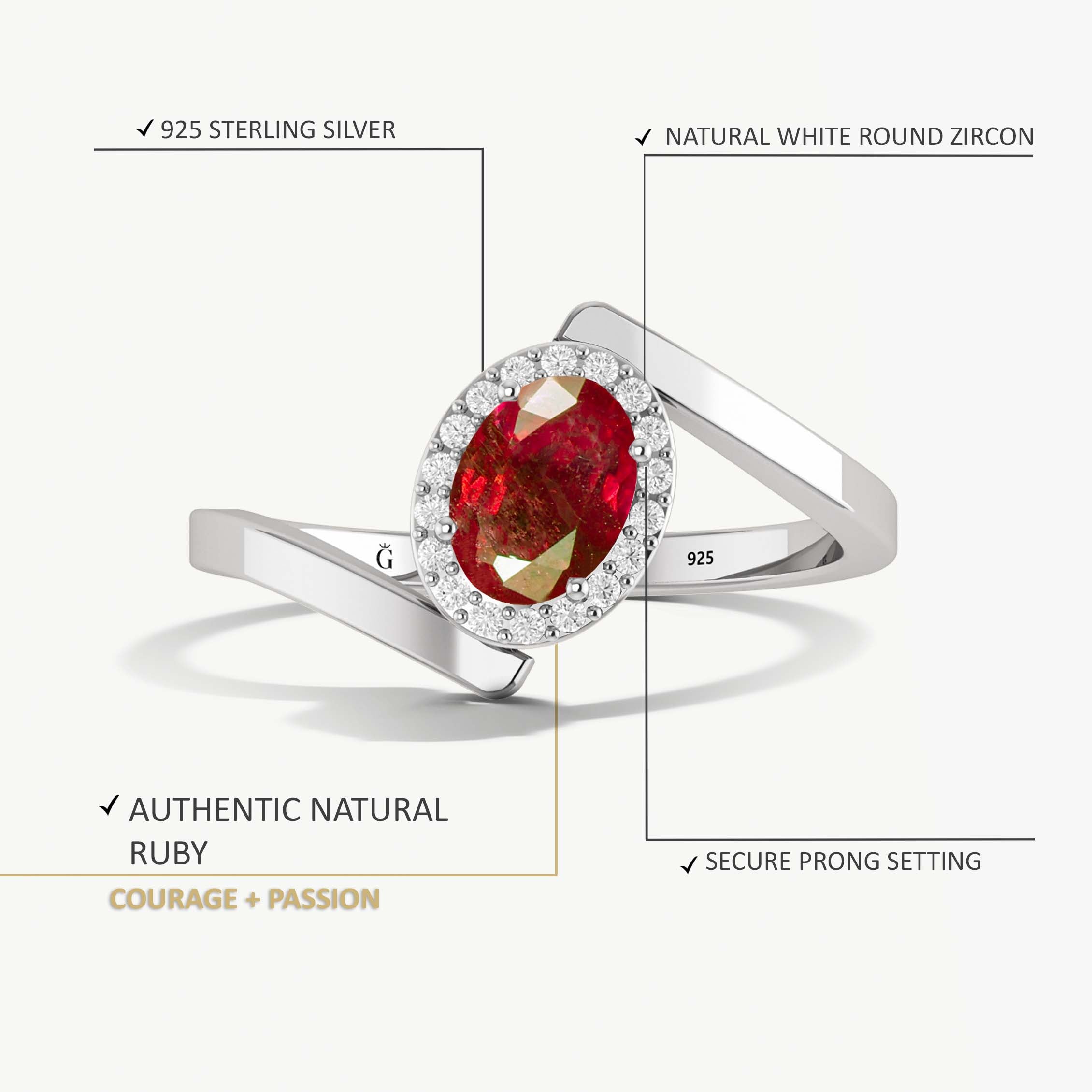 Exquisite Red Rose Ruby Oval Prong Set Engagement Ring for Women - Perfect for Proposals, Anniversaries & Romantic Gifts