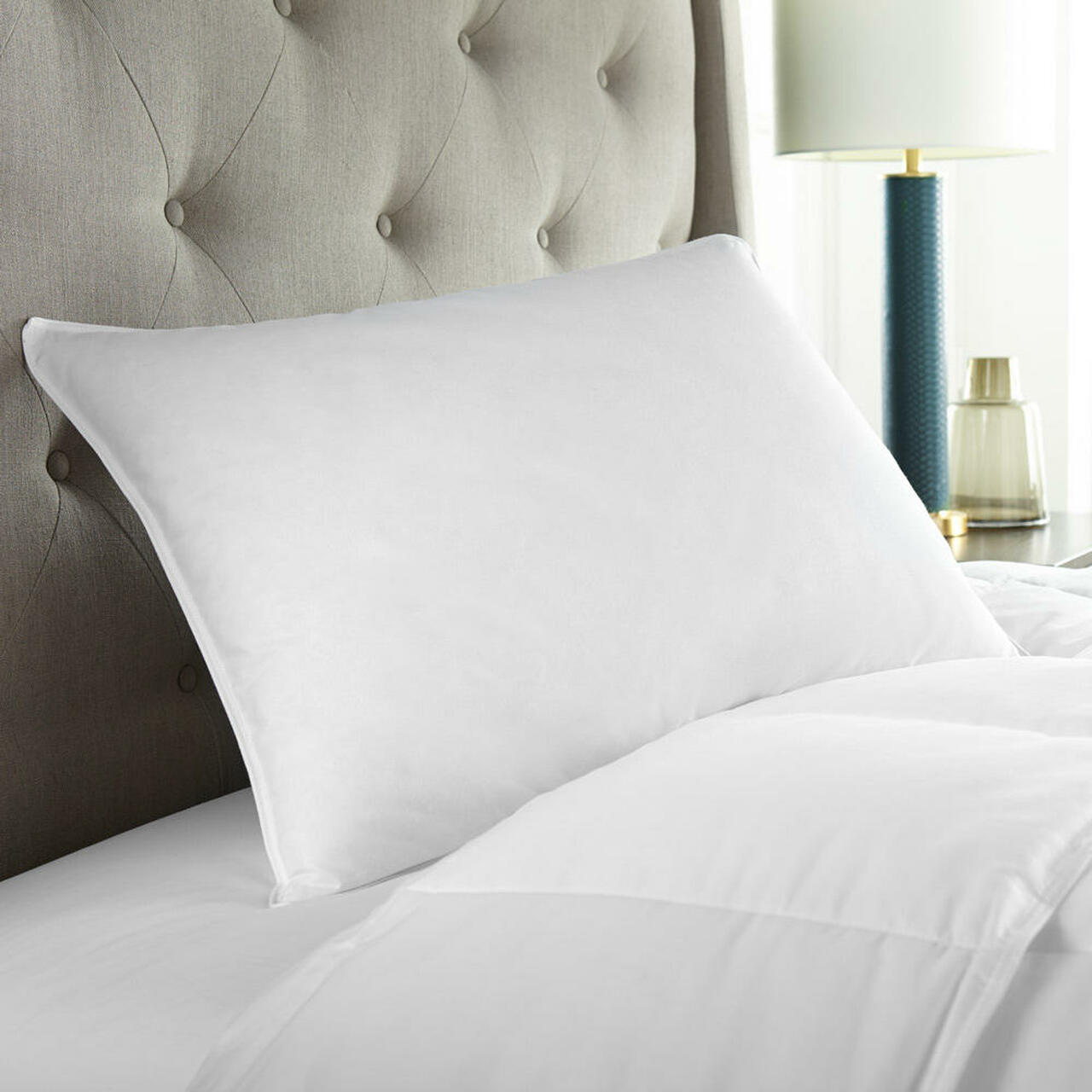 Premium 50/50 White Duck Down & Feather Luxury Pillow - Medium Support for Neck & Back Pain Relief - Perfect for Side Sleepers & Hotel-Style Comfort