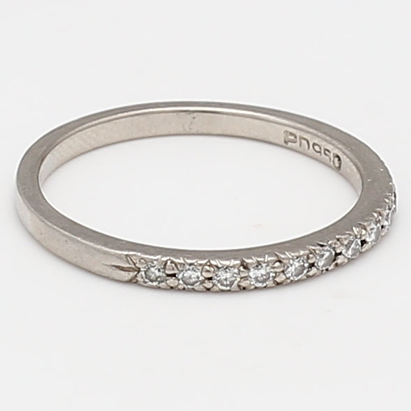 0.10 Carat Round Brilliant I SI1 Diamond Platinum Wedding Band Ring - Perfect for Engagement, Anniversary & Bridal Jewelry Gifts