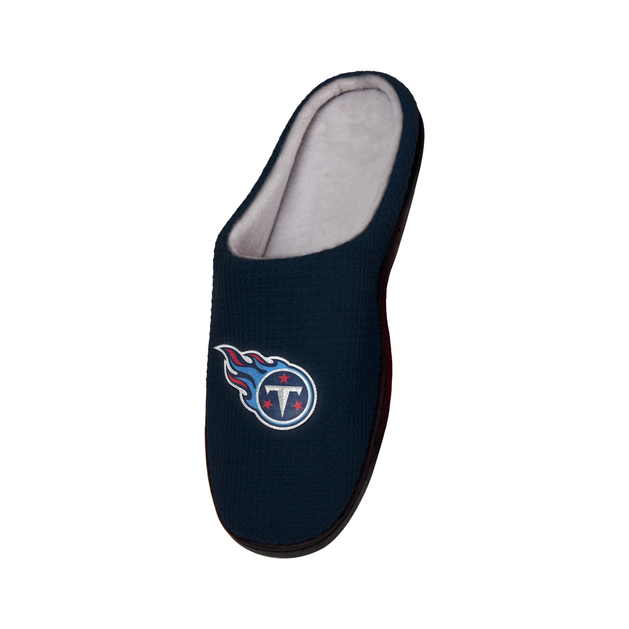 FOCO Men's NFL Team Logo Memory Foam Slide Slippers - Comfortable House Shoes for Indoor & Outdoor Wear - Perfect for Lounging, Running Errands, and Gameday Support