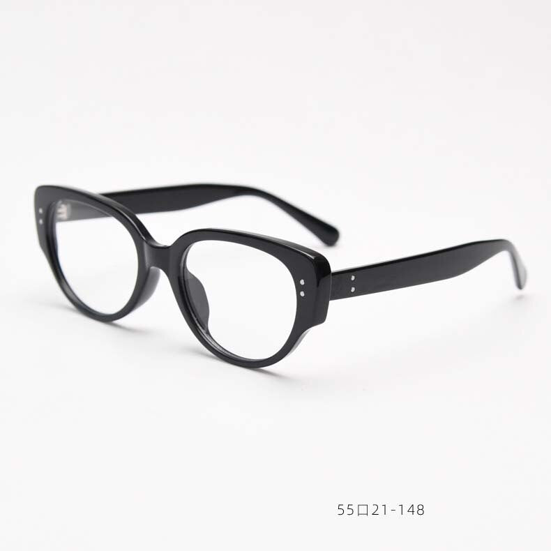 CCspace Unisex Full Rim Square Cat Eye Titanium Eyeglasses - Lightweight Durable Frame for Men & Women - Perfect for Reading, Work, and Fashion Accessories