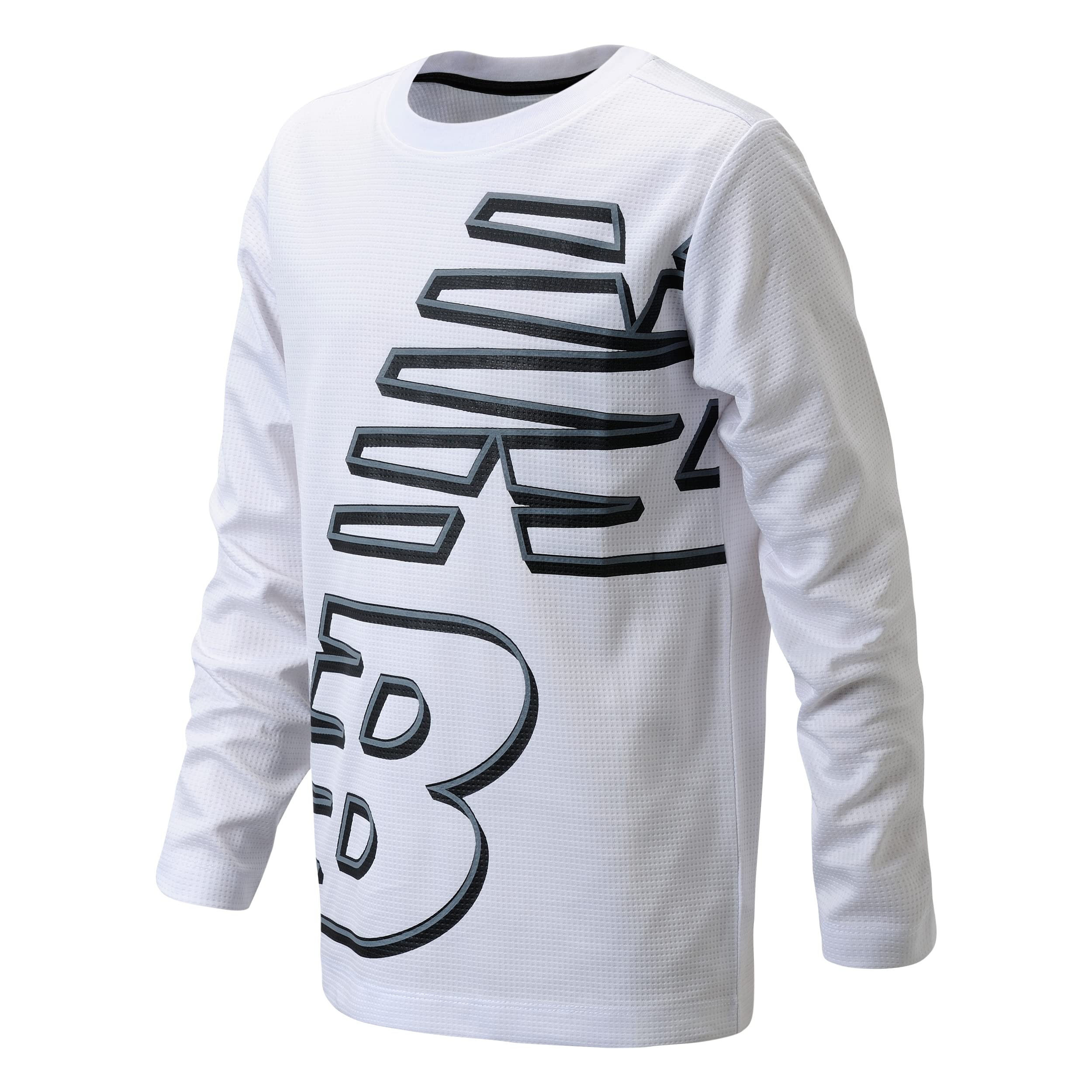 New Balance Boys' Thermal Waffle Knit Long Sleeve T-Shirt - Comfortable & Warm Winter Shirt for Kids (Size 4-20) - Perfect for Cold Weather, Outdoor Play & School Activities