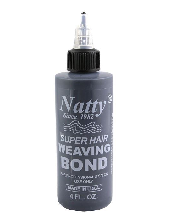 Natty Super Weaving Bond Hair Glue 4 oz - Strong Hold for Braids, Weaves & Extensions - Salon Quality Hair Adhesive for Professional Styling