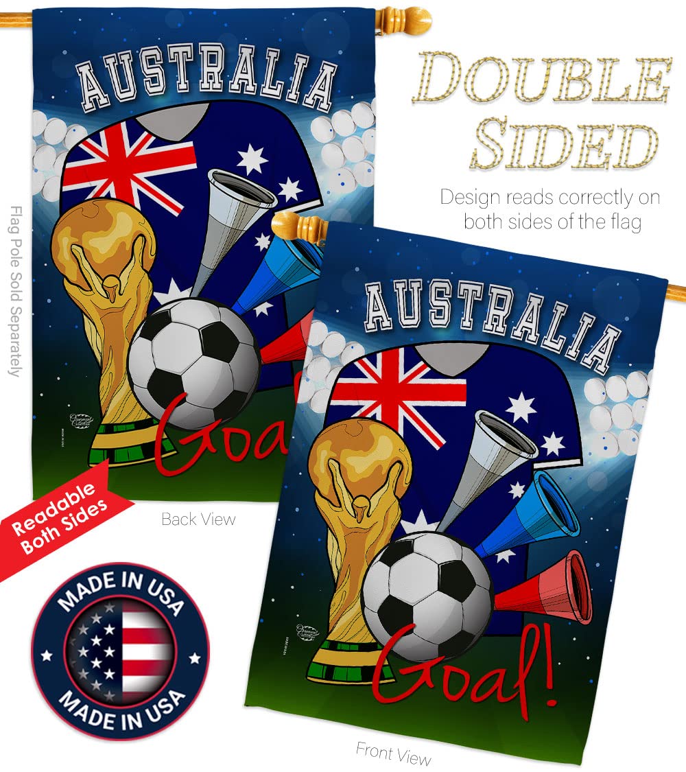 Australia World Cup Flag - Indoor Outdoor Soccer Decor for Fans