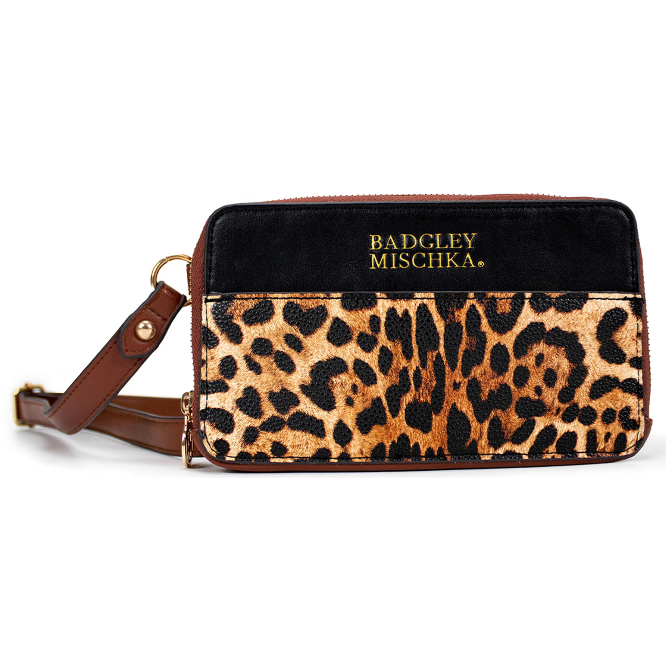 Badgley Mischka Leopard Print Weekender Tote Bag - Stylish Animal Print Carry-On Travel Bag for Women, Perfect for Weekend Getaways & Airplane Travel