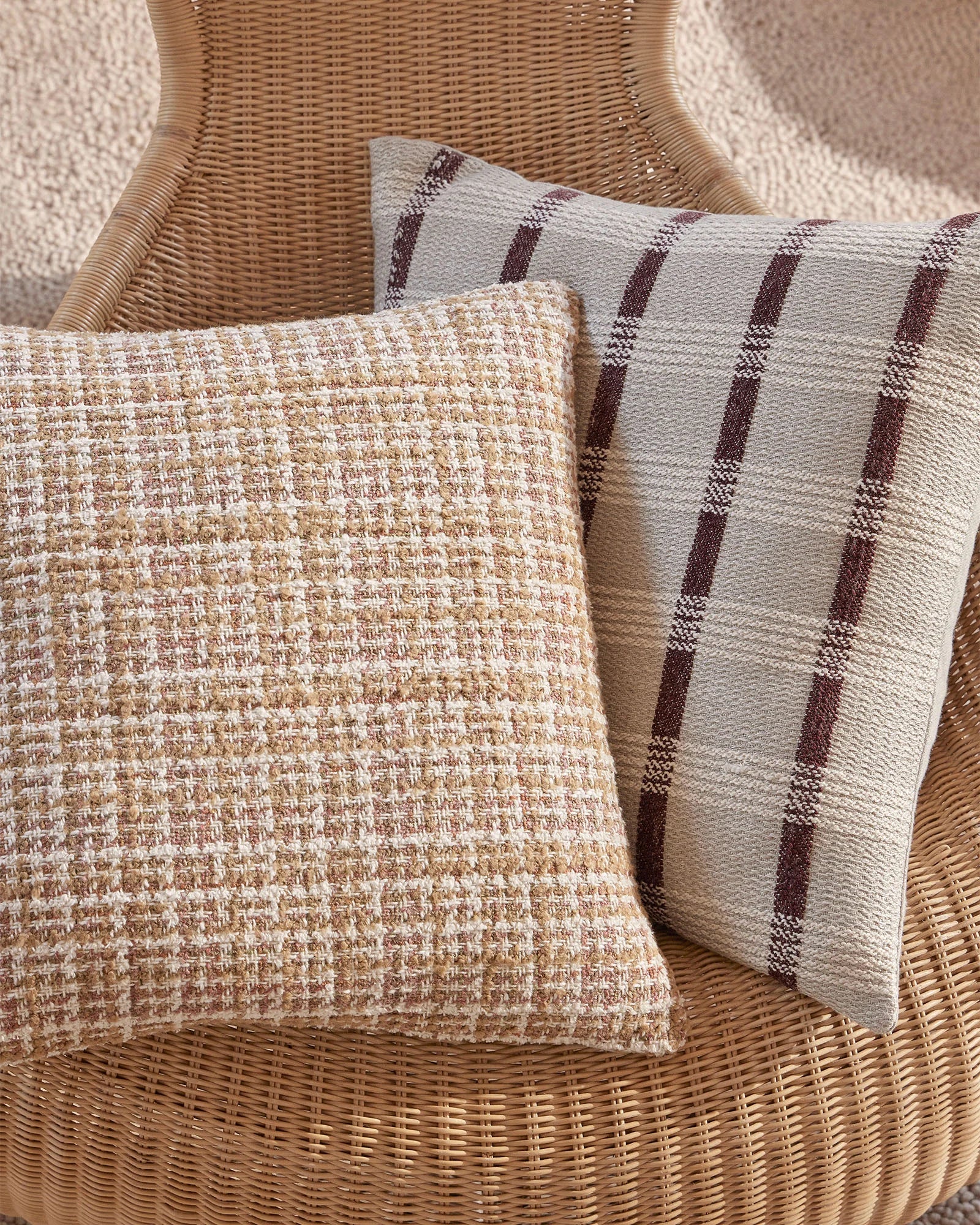 Tripoli Cushion Terra - Premium Decorative Throw Pillow for Sofa, Bed & Home Decor | Soft & Stylish Accent Pillow for Living Room, Bedroom & Outdoor Use