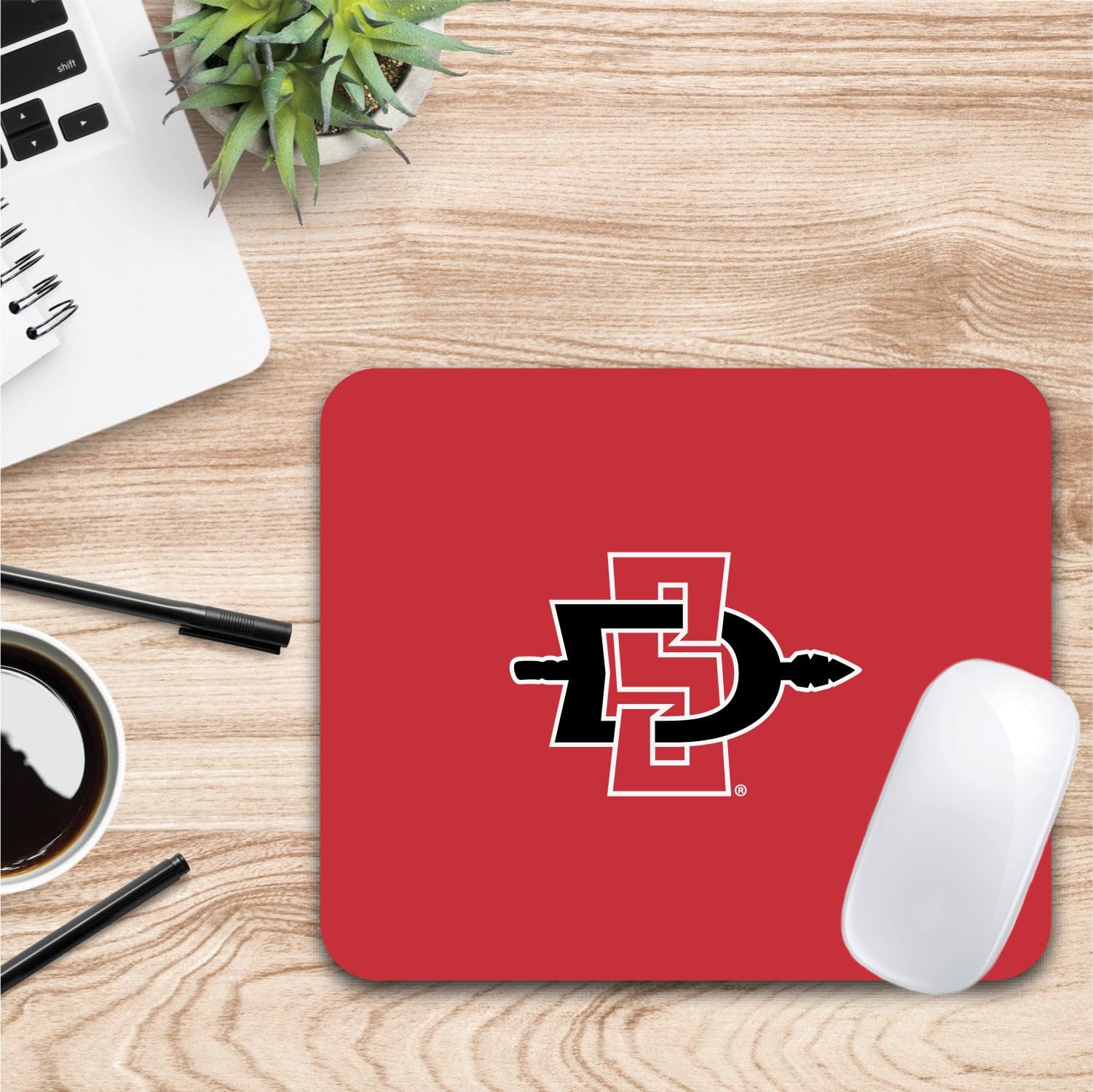 San Diego State University Logo Mouse Pad - Non-Slip Fabric Gaming Mousepad for Computers & Laptops - Perfect for Office, Gaming, and Home Workspace Setup
