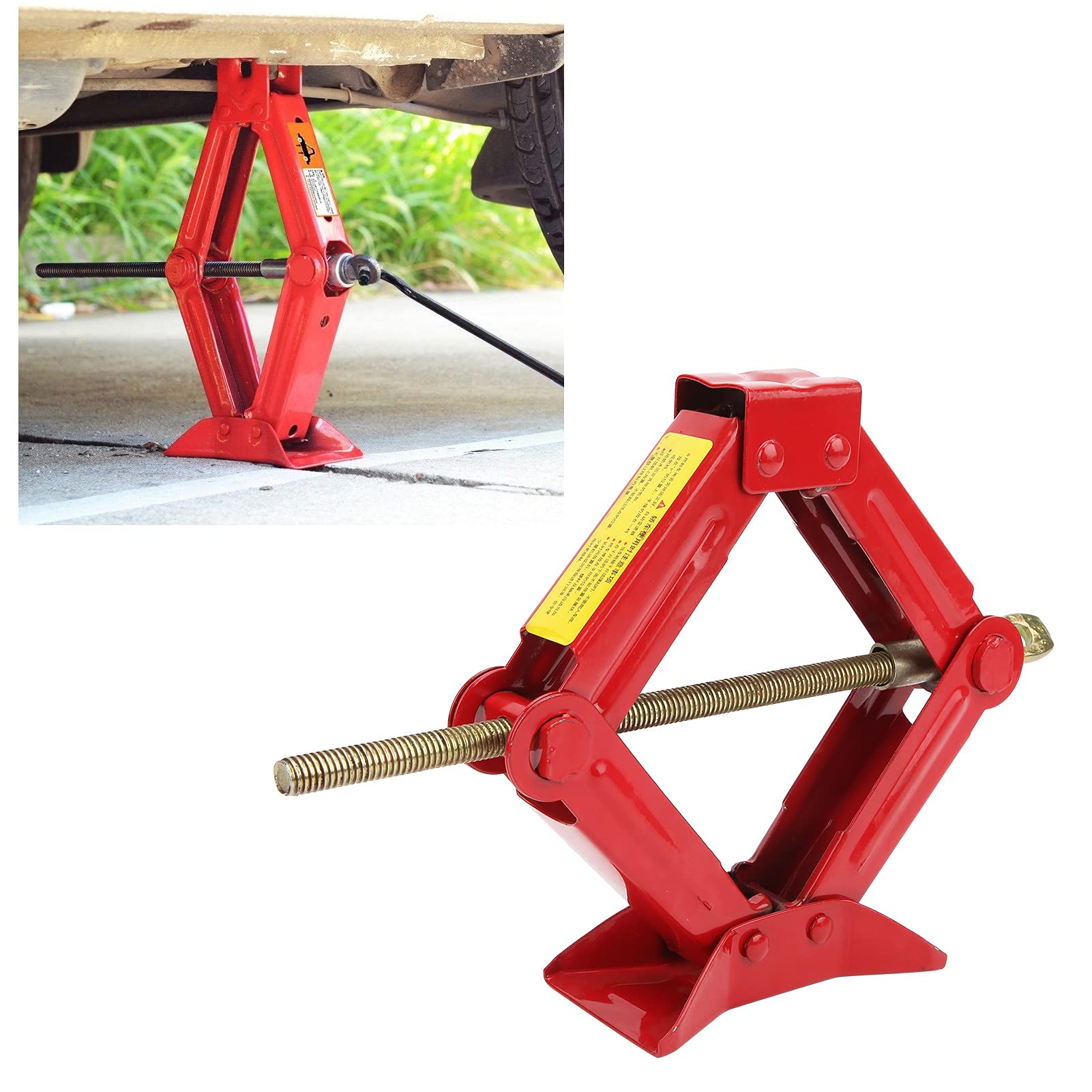 Scissor Jack 0.5T - Heavy Duty Iron Universal Car Jack Kit for Vehicle Tire Change, Stable Lift for Cars, SUVs, Trucks - Ideal for Emergency Roadside Repairs and Garage Maintenance