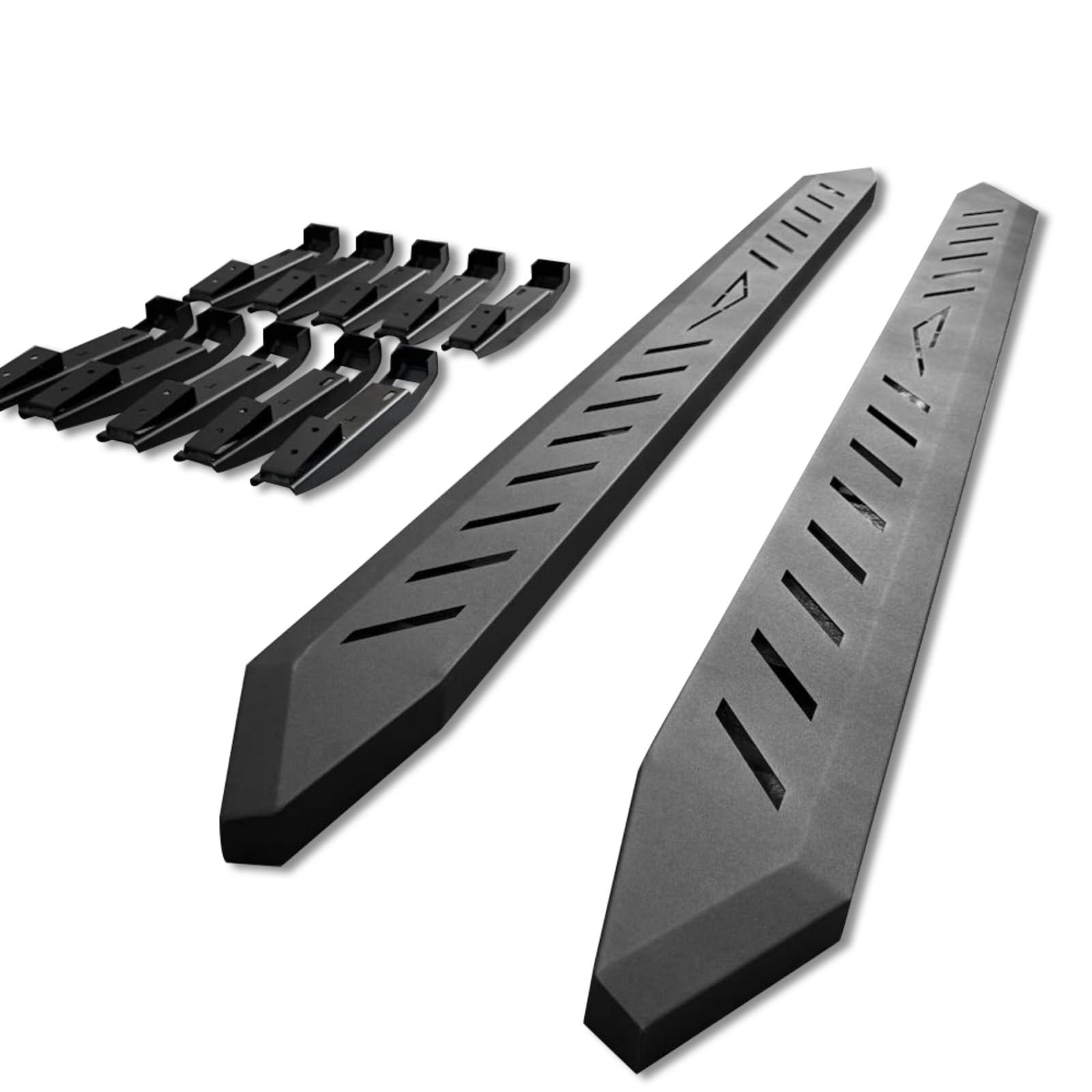Premium Running Boards & Side Steps for Tesla Cybertruck - 2PC Heavy Duty Nerf Bars with Exterior Brackets | Off-Road Protection & Stylish Accessories for Adventure & Daily Driving