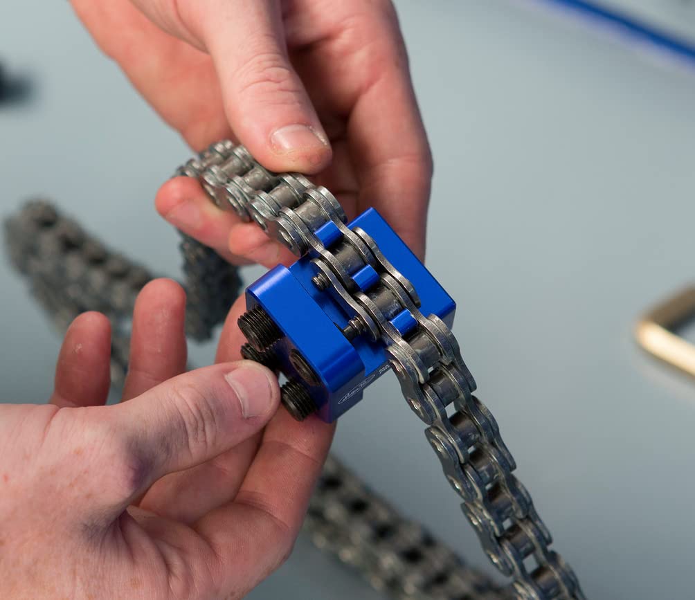 Motion Pro Master Link Press Tool - Heavy Duty Motorcycle Chain Breaker & Riveter Kit for Dirt Bikes, ATVs, UTVs - Perfect for Chain Repair & Maintenance in Garage or Off-Road Adventures