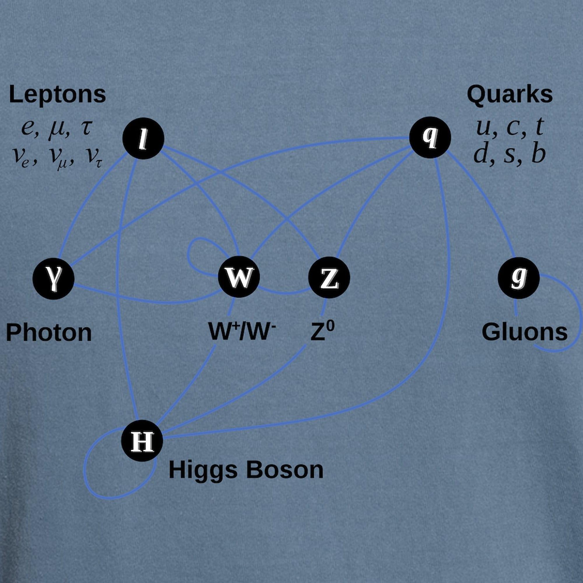 Higgs Boson Diagram T-Shirt for Men - Comfort Colors Science Tee - Perfect for Physics Lovers, Nerdy Gifts & Casual Wear