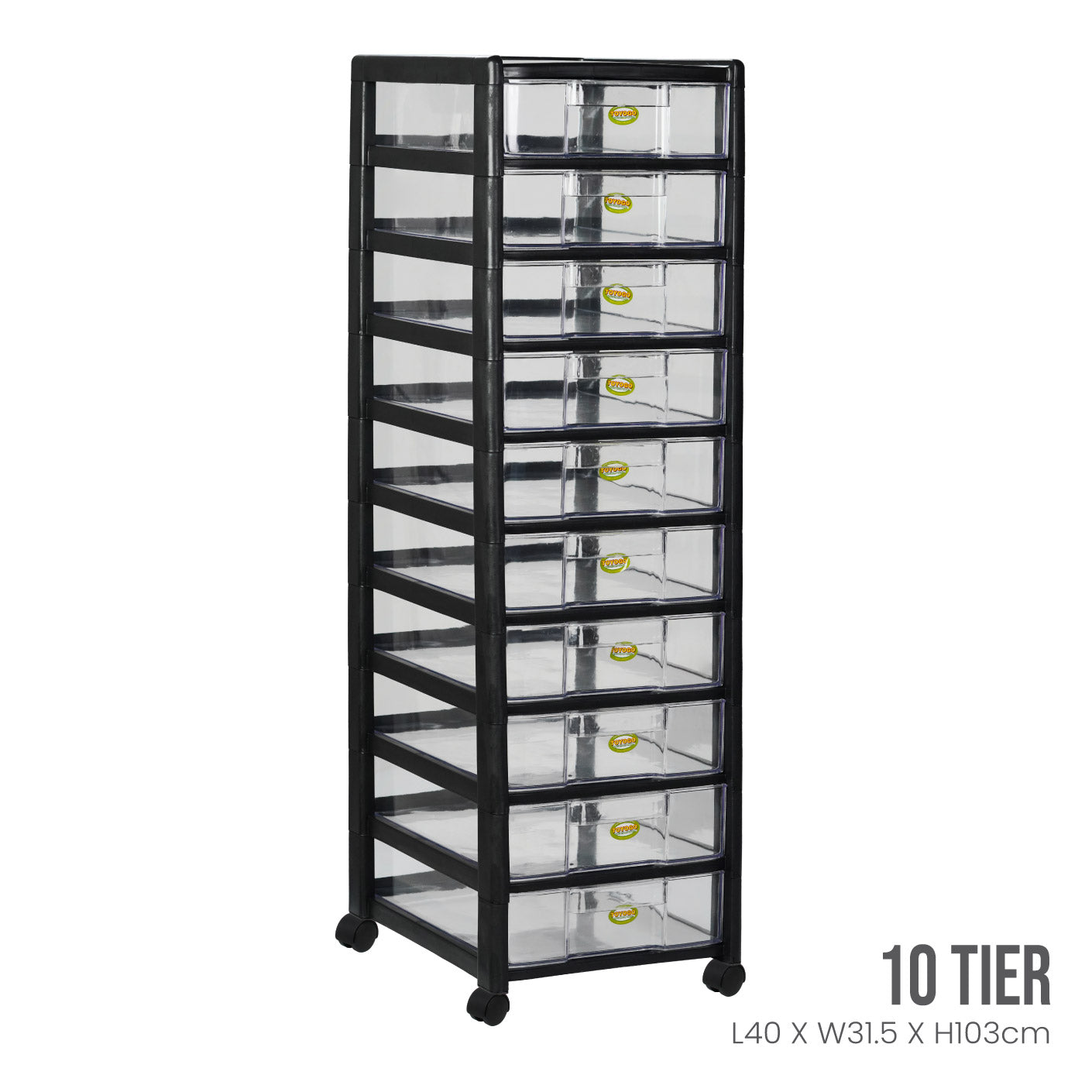 BLACK FRAME TRANSLUCENT DRAWER (701-10BF-TPT)