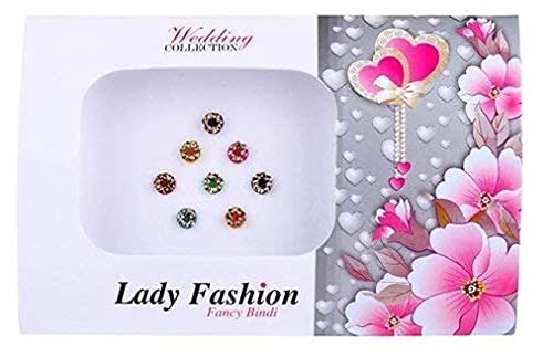 TRIOHOMES 6-Pack Multicolor Bindi Set for Women & Girls - Perfect for Diwali, Weddings, and Festive Occasions