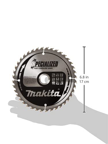 Makita B-09248 165mm 40-Tooth Cordless Circular Saw Blade with 20mm Arbor - Perfect for Woodworking, DIY Projects, and Professional Construction Use