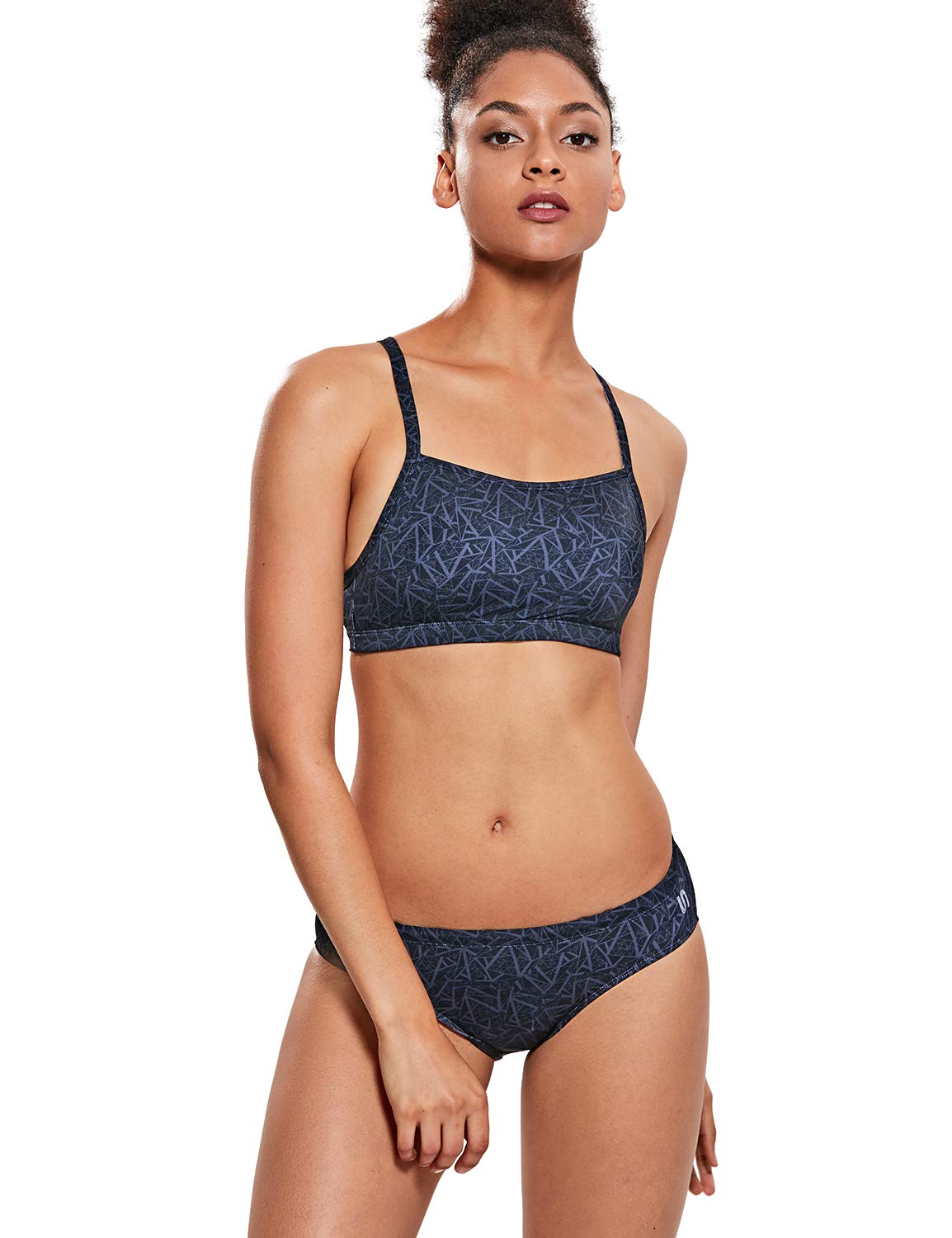 SYROKAN Women's Athletic Bikini Swimsuit - Sporty Two Piece Workout Bathing Suit for Swimming, Yoga & Beach Activities | High Waist Bikini Set for Active Women