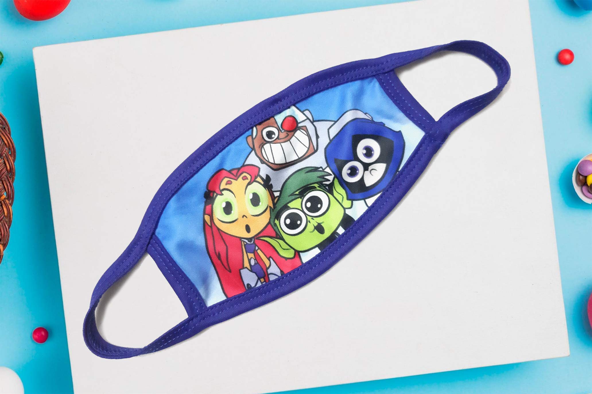 Cookiie Kids 4-Pack Cotton Face Masks for Children - Soft, Breathable & Comfortable for School, Travel & Daily Protection