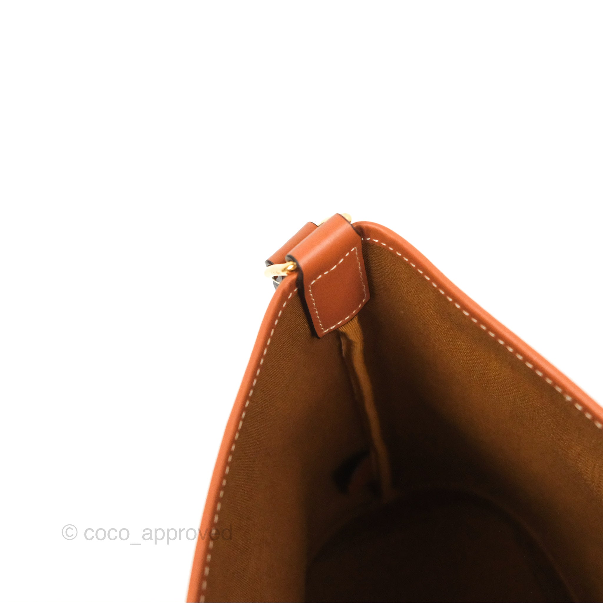 Celine Small Bucket Bag in Triomphe Canvas & Tan Calfskin Leather - Perfect for Everyday Use, Work & Travel