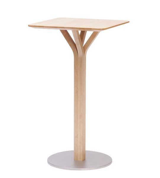 Bloom Bentwood Cocktail Height Table by Ton - Modern Round Bar Table for Living Room, Patio & Small Spaces - Perfect for Cocktails, Coffee & Conversation
