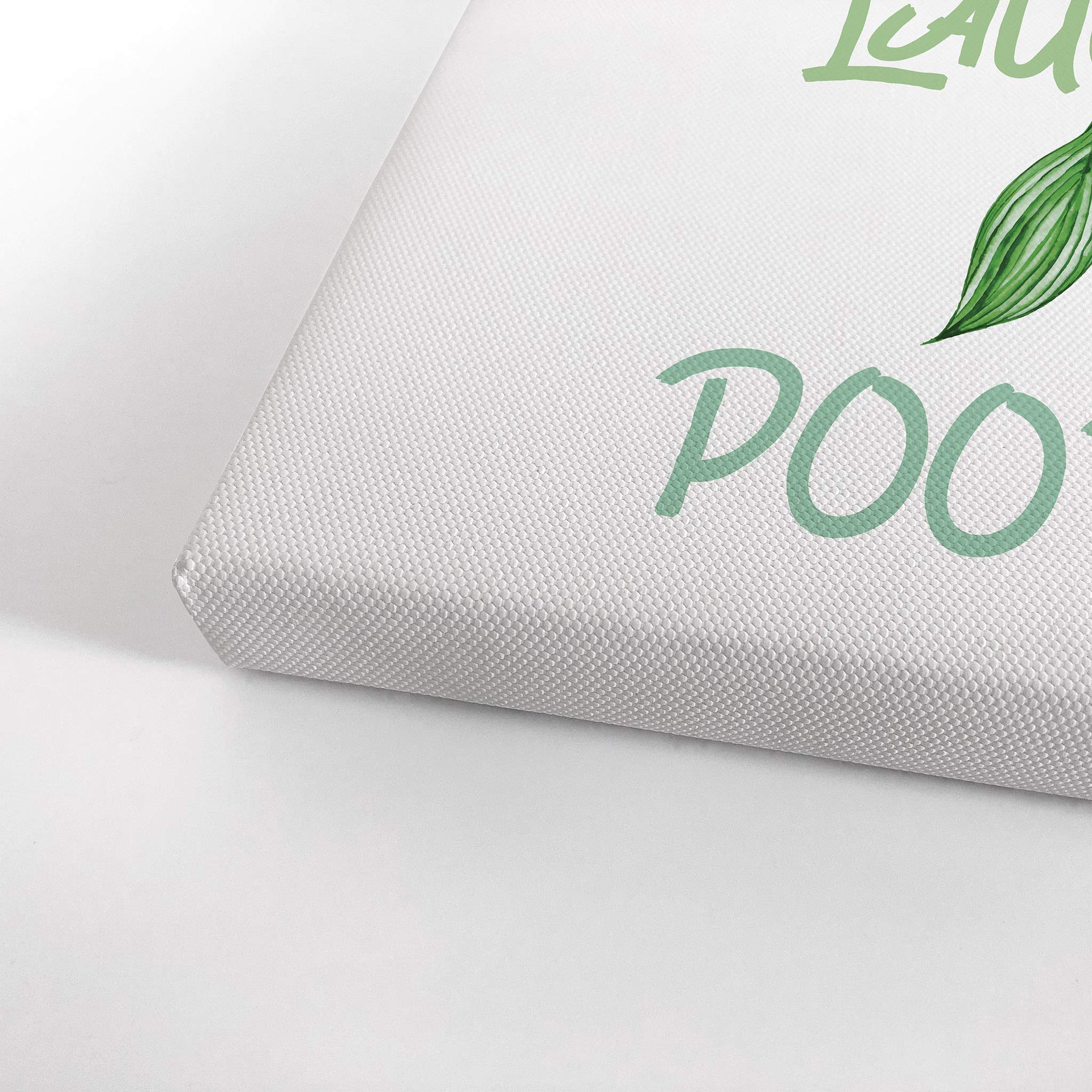 Funny Bathroom Wall Art - Live Laugh Poop Canvas Print - 17x11 Ready to Hang Bathroom Decor - Made in USA - Perfect for Powder Rooms, Guest Bathrooms & Home Decor