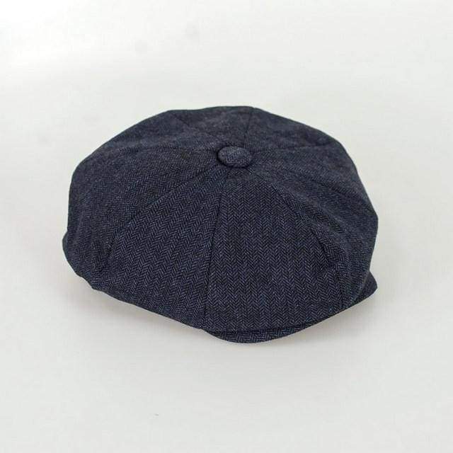 Cavani Martez Navy Baker Boy Flat Cap for Men - Vintage Newsboy Hat with Brim - Perfect for Casual Outfits, Outdoor Events, and Daily Wear