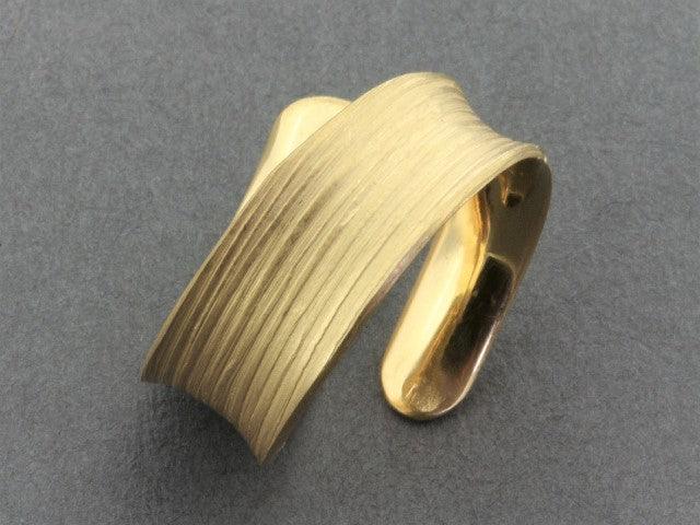 Concave Spiral Band Ring - Gold Over Silver Jewelry for Women | Perfect for Weddings, Parties & Everyday Wear