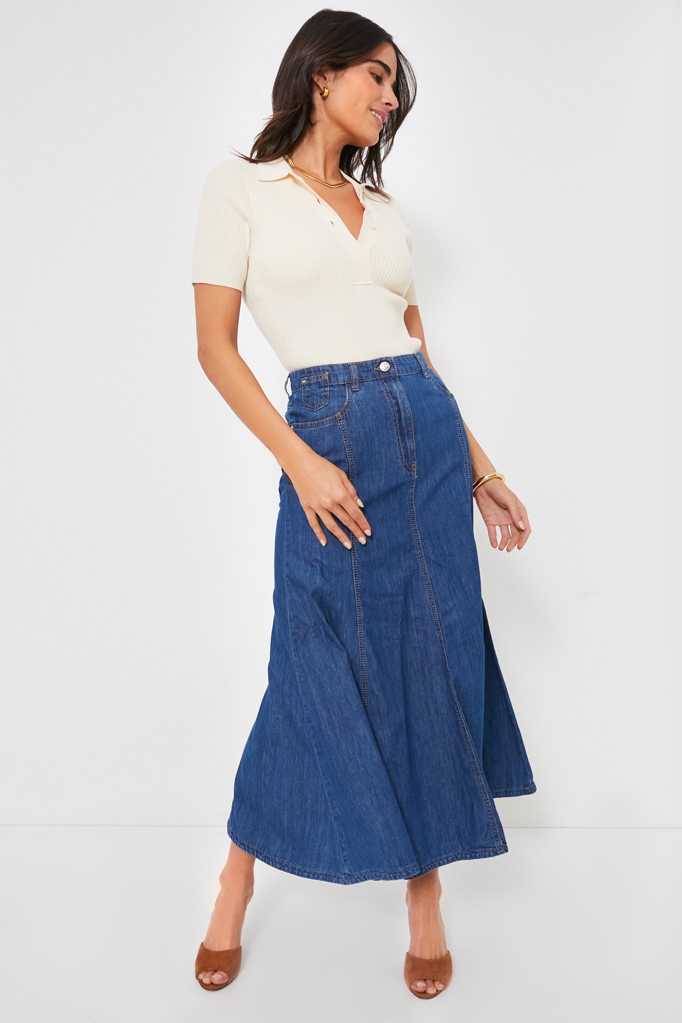Stylish Blue Jean Edera Skirt for Women | High Waist Denim Skirt | Casual & Fashionable Outfit for Spring & Summer | Perfect for Date Night, Shopping & Outdoor Activities