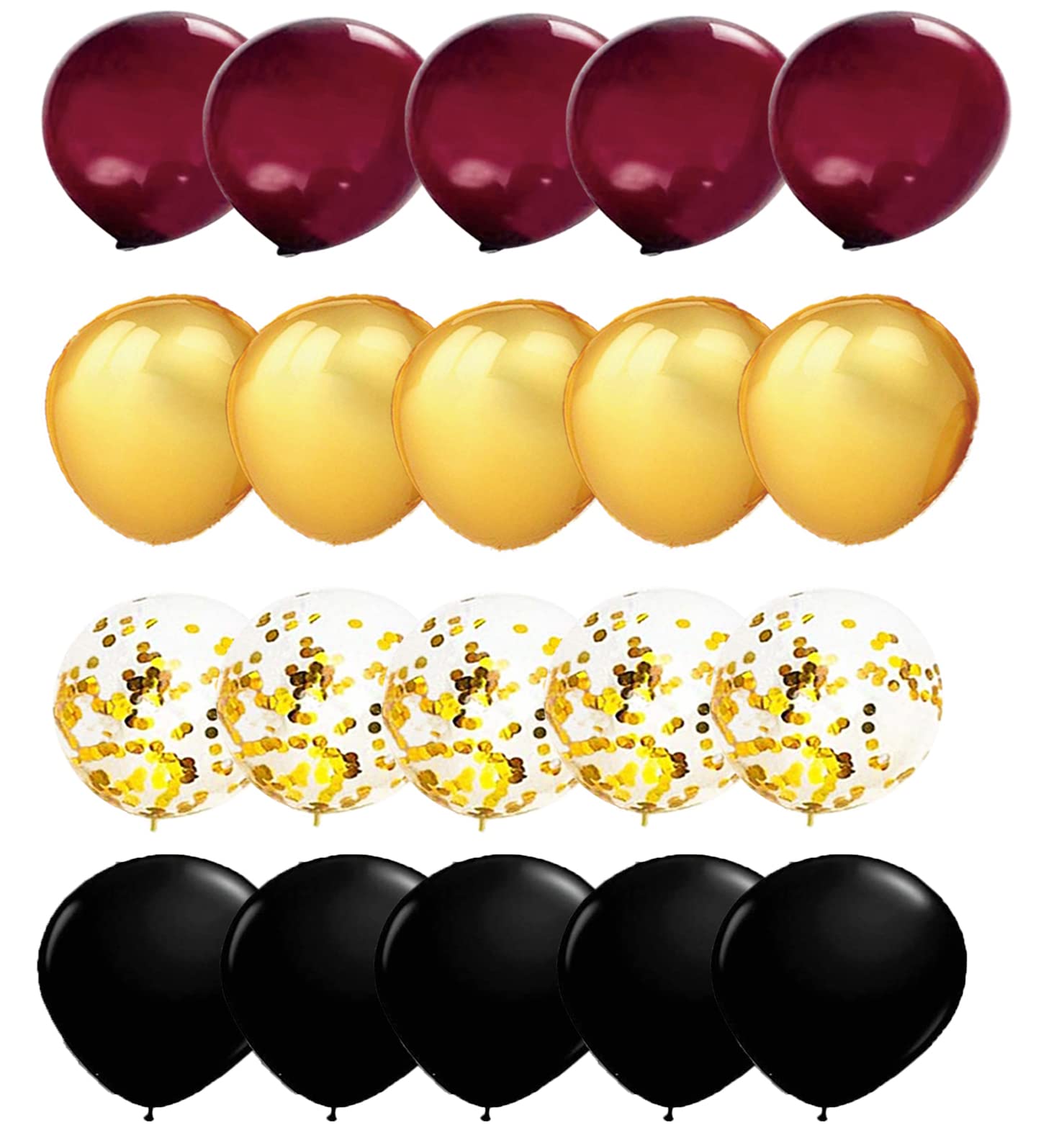 2025 Maroon & Gold Graduation Decorations - Burgundy Black Gold Balloons for FSU Class of 2025 | Wizard Party & Birthday Party Supplies | Perfect for Graduation Ceremonies, College Celebrations & Themed Parties