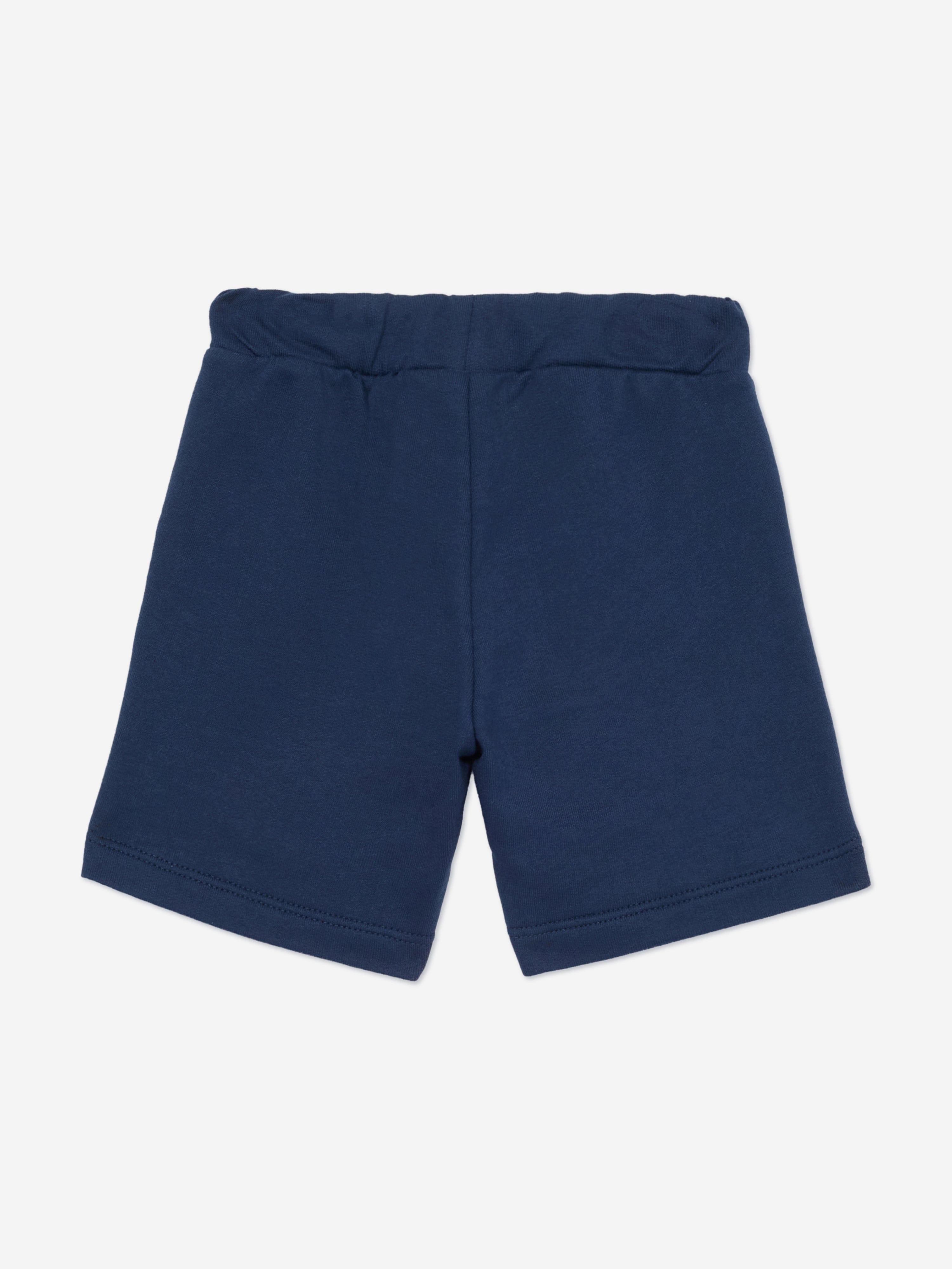 Baby Boys Navy Logo Bermuda Shorts - Comfortable Cotton Summer Shorts for Playtime, Beach & Outdoor Activities