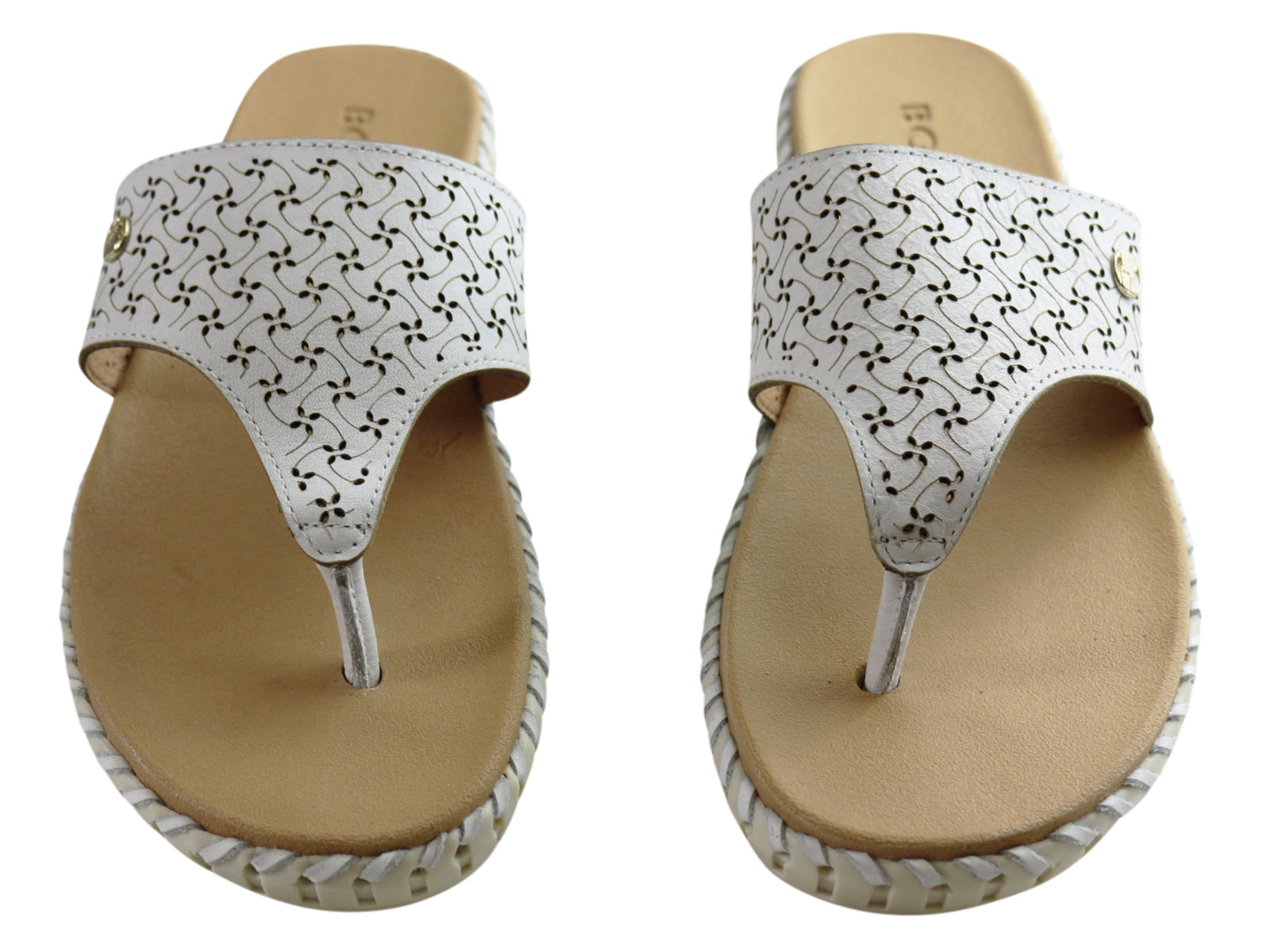 Bottero Bahamas Women's Comfortable Leather Flip Flops - Made in Brazil - Perfect for Beach, Pool & Summer Vacations