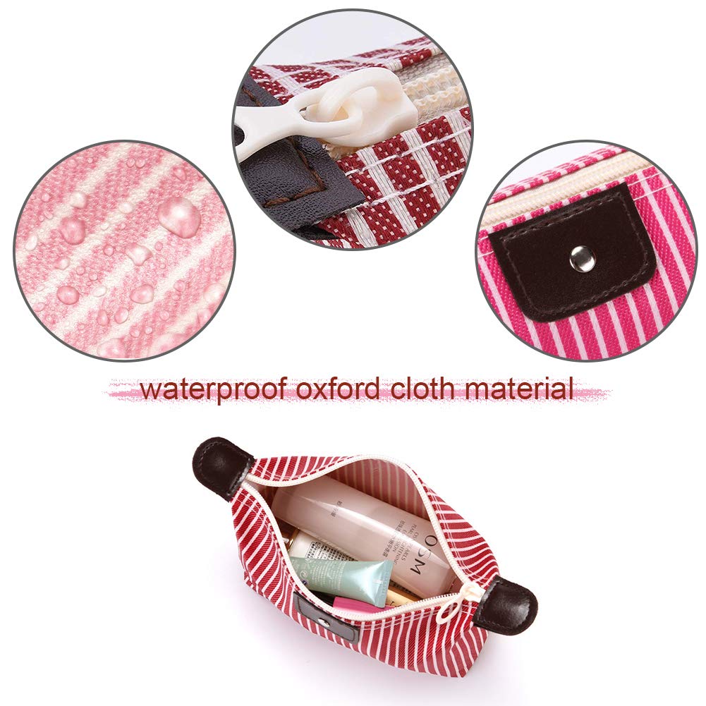 Waterproof Makeup Bag Set for Women - 6 PCS Travel Cosmetic Organizer, Multifunctional Toiletry Pouch, Portable Dumpling Shaped Cosmetic Case for Travel, Gym & Daily Use (6 Colors)